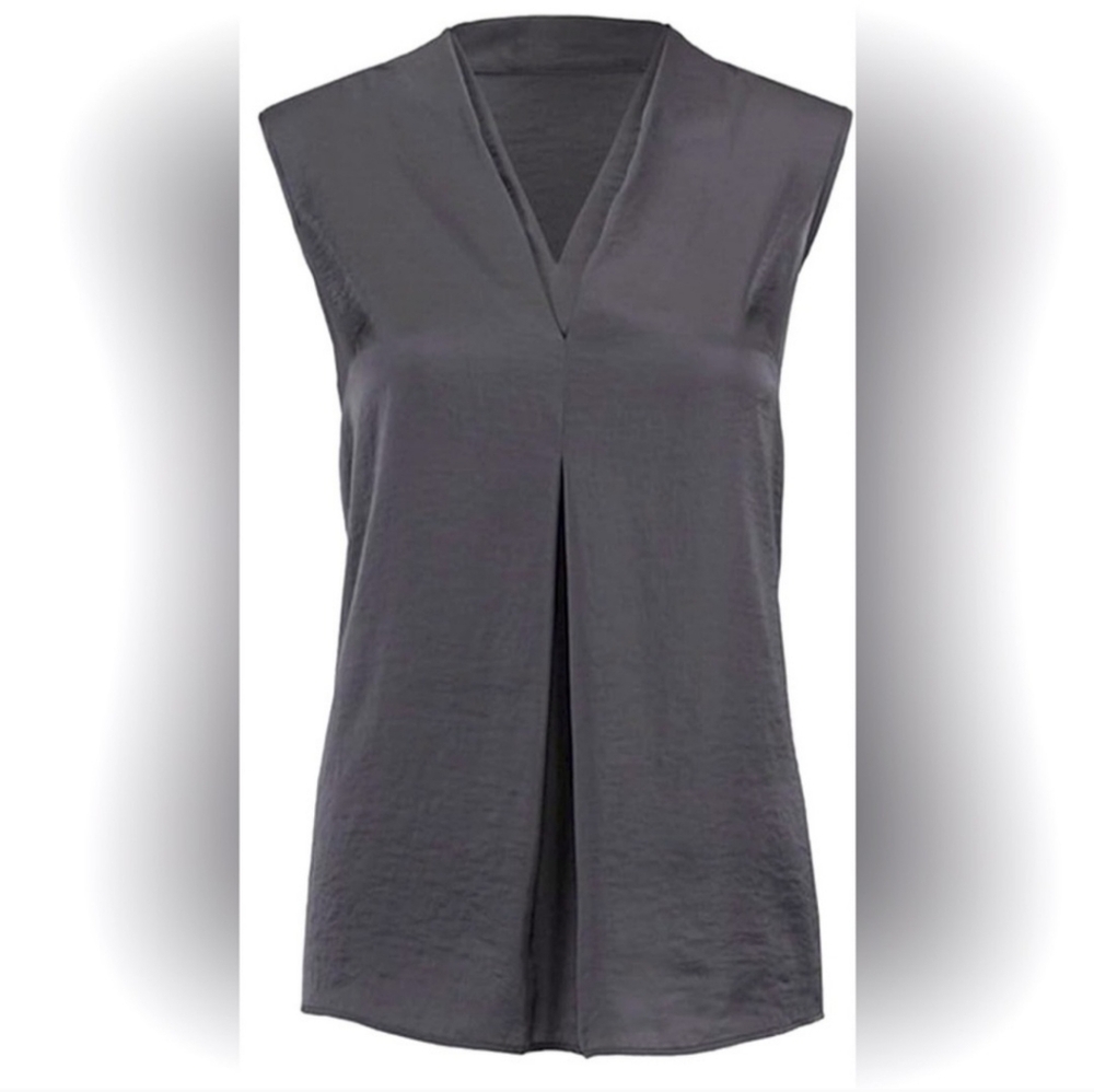 CAbi Charcoal Veneer Sleeveless Womens Blouse. Only Worn Once. XSmall Dark Gray.